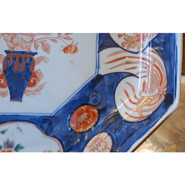 Japanese Imari Porcelain Plate For Sale - Image 3 of 7