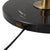 Metal Rancho Mirage Torchiere Floor Lamp - Matte Black & Gold-Leaf Shade, Weathered Brass, Black Marble Base, Dimmer For Sale - Image 7 of 12
