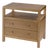 Nora 28 in. W Rectangular 2 Drawer Wide Nightstand with Open Shelf, Light Natural For Sale