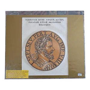 Authentic Antique Early 18th C. Hubert Goltzius Chiaroscuro Woodcut - "Emperors of Rome"