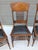 Brown Antique Pressed Back Oak Dining Chairs With Leather Seats - Set of 4 For Sale - Image 8 of 18