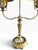 Amber Large Vintage Deena Products Co. #267 Brass Twin-Arm Hurricane Lamp With Amber Hobnail Glass For Sale - Image 8 of 8