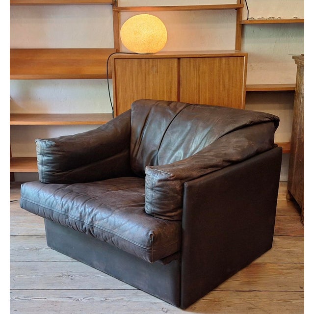 Brown Club Chair in Leather by Niels Eilersen, 1960s For Sale - Image 8 of 8