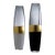Barovier & Toso "Aurum" Murano Glass Vases — Gold Leaf, Set of 2 (White/Grey & Black/Grey) For Sale