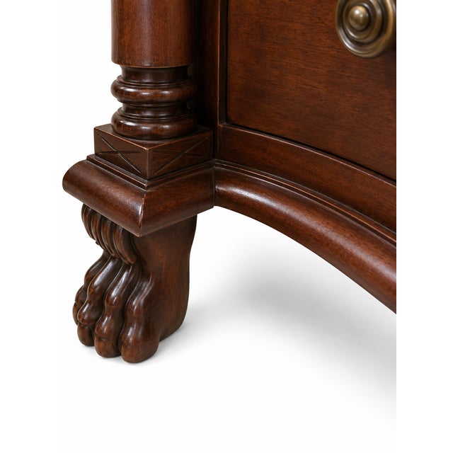 1900 - 1909 Antique Mahogany Ball & Claw Secretary Drop Front Desk For Sale - Image 5 of 7