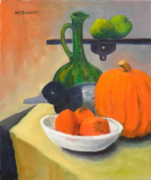 Pumpkin & Persimmons Still Life