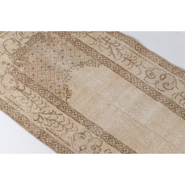 Textile Mid 20th Century Anatolian Beige Bohemian Runner For Sale - Image 7 of 10