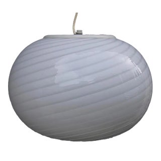 Spiral White Egg Ceiling Lamp from De Majo, 1970s For Sale