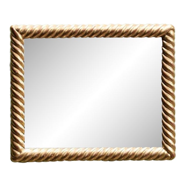 French Braided Gilt Mirror For Sale