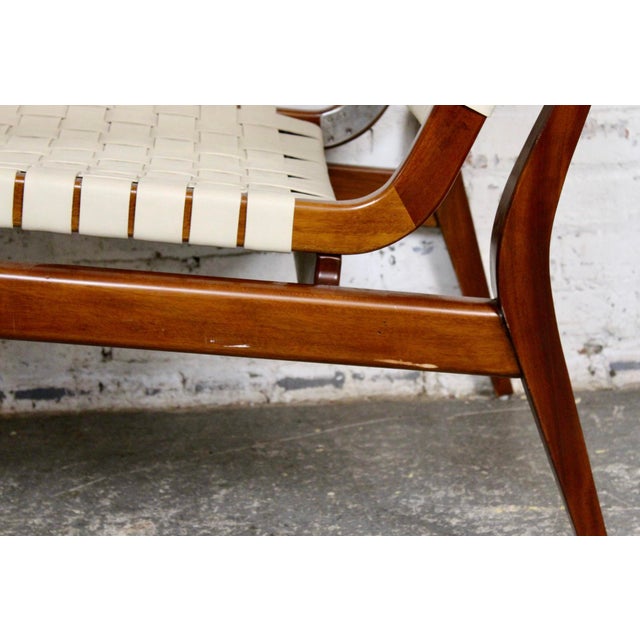 Brown Late 20th Century Mahogany and Leather Safari Chair For Sale - Image 8 of 9