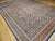 Vintage Persian Tabriz Afshan Rug, Hand-Knotted Wool, Allover Geometric Caucasian Kuba Pattern, Navy & Red, 10x14 For Sale - Image 9 of 12