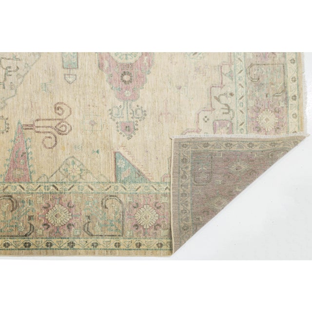 Elevate your space with this beautiful Modern Serapi-style wool rug, blending traditional Persian heritage with...