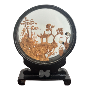 Vintage Mid Century Chinese Cork Diorama