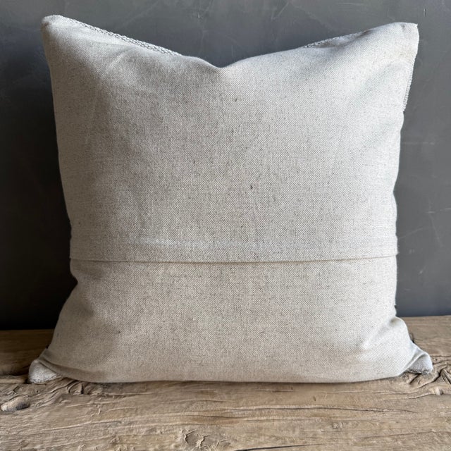 Textile Vintage Rug Pillow Cover With Stripes For Sale - Image 7 of 7