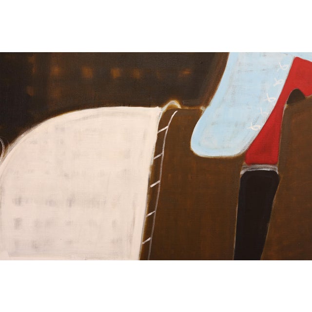 Large Contemporary Equestrian Oil Painting. Horse Painting 200 X 180 Cm (Goya) For Sale - Image 13 of 13