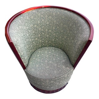 Vintage Rosello Paris Art Deco Barrel Chair. For Sale