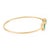 Dark Green Contemporary 2.58ct Pear Emerald Open Cuff Bangle Bracelet in 14k Yellow Gold For Sale - Image 8 of 17