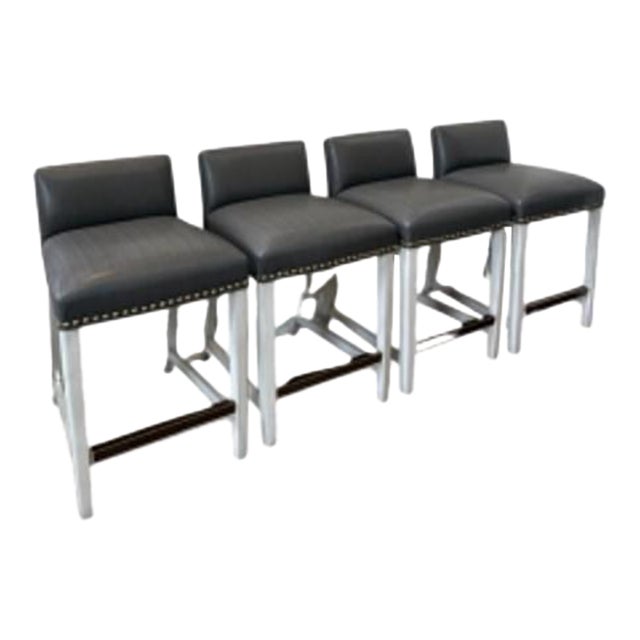 4 Grey Counter Stools For Sale