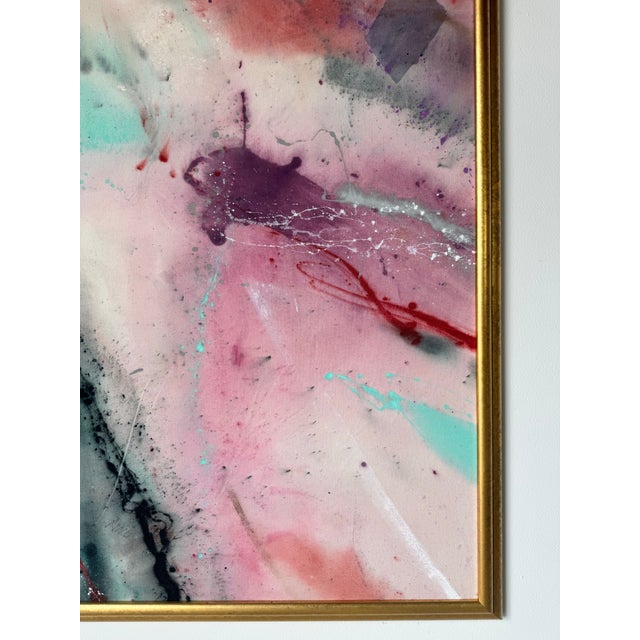 Pink Large - Craig C. Reheis (1941-1991) “Santa Fe Tapestry” Abstract Acrylic Painting For Sale - Image 8 of 12