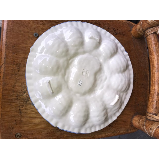 Late 20th Century Vintage Floral Egg Plate by Fitz and Floyd For Sale - Image 5 of 6