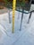 Mid 20th Century Barcelona Style Chrome X-Base Glass Top Side Table, Mid-Century Modern For Sale - Image 10 of 10