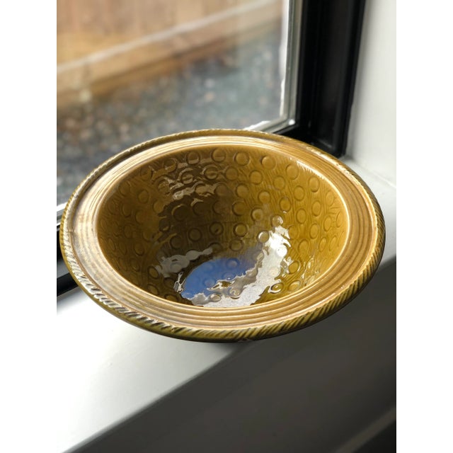 Ceramic Mid-Century Italian Glazed Terra-Cotta Bowl in the Style of Bitossi For Sale - Image 7 of 12