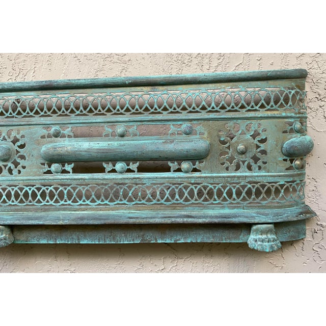 One-of-a-Kind Brass Wall Sculpture - Antique Neoclassical Fireplace Surround Art For Sale In Miami - Image 6 of 15