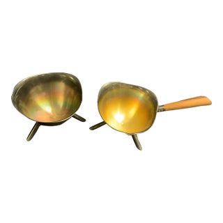 Vintage Mid Century Modern Atomic Carl F. Christiansen Creamer & Sugar Bowl For Sale