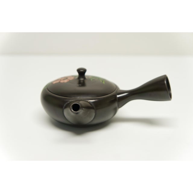Late 20th Century Japanese Tokoname Teapot With Cherry Blossom Design For Sale - Image 5 of 11