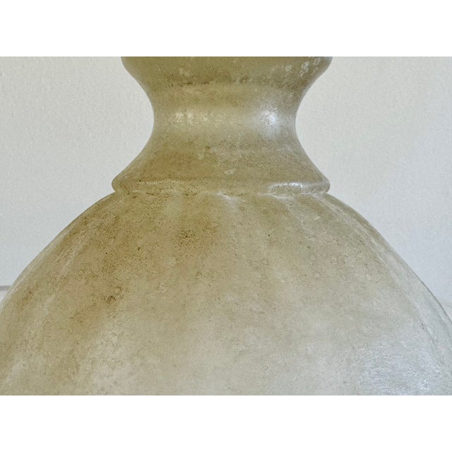 Mid 20th Century Italian Scavo Glass Compote For Sale - Image 12 of 15