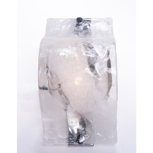 Large Murano Glass Wall Sconce from Mazzega, 1960s For Sale - Image 3 of 18