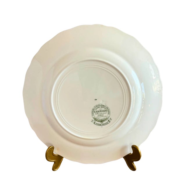 Forest Green English Earthenware Lafayette Dinner Service with Green Ribbon and Floral Garlands from Ridgways, 1890, Set of 26 For Sale - Image 8 of 11