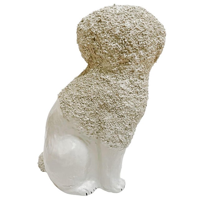 Ceramic 1960 Italian Made Staffordshire Confetti Poodle Figurines - A Pair For Sale - Image 7 of 9