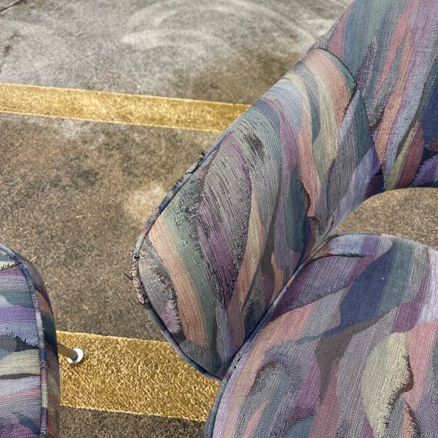 Late 20th Century Eero Saarinen Executive Armchair Chrome Leg Chairs, Set of 4 For Sale - Image 5 of 12