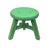 2000 - 2009 Rustic Pastel Green Round Top Tri-Legs Small Short Stool Table Stand For Sale - Image 5 of 5