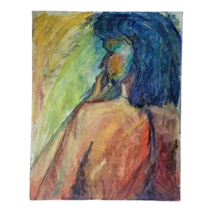 Female Nude Expressionist Portrait Oil Painting by Rosemary Rabut