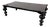 Noir Claudio Mahogany Solid Wood Dining Table, Hand-Rubbed Black For Sale