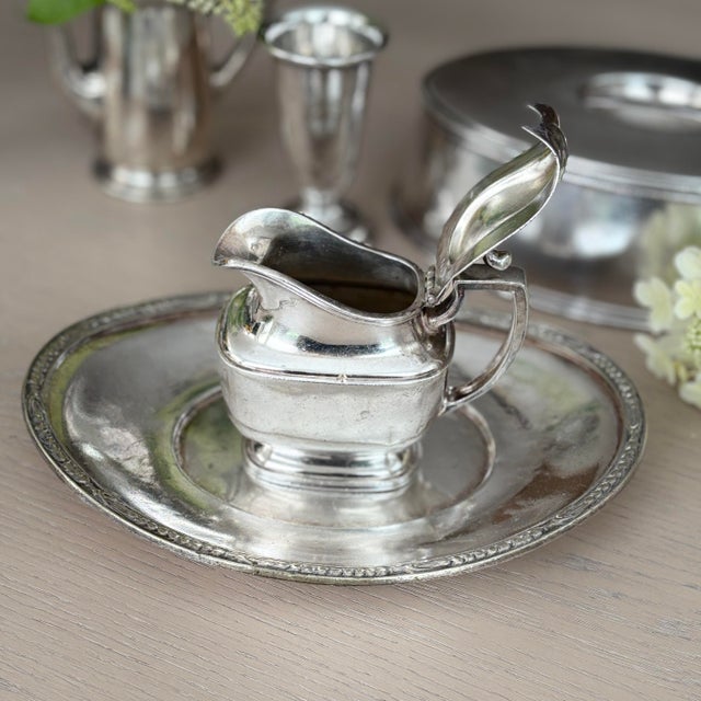 Metal Antique Hotel Pierre Silver Platter 1930 Gorham Oval Serving Dish For Sale - Image 7 of 8