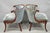 Vintage French Hollywood Regency Mahogany Saber Leg Parlor Lounge Chair - A Pair For Sale - Image 12 of 16