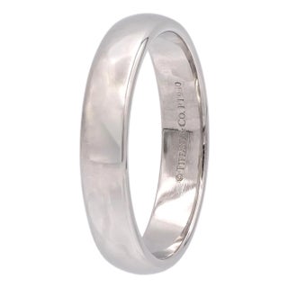 Tiffany & Co. Platinum Forever 4.5 Mm Men's Wedding Band Ring Size 9.5 W/Recpt For Sale
