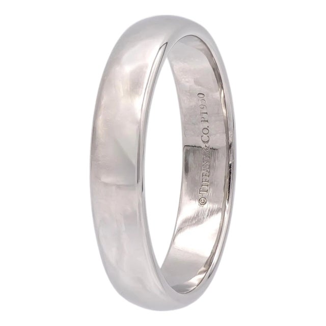 Tiffany & Co. Platinum Forever 4.5 Mm Men's Wedding Band Ring Size 9.5 W/Recpt For Sale