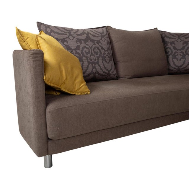 Onda Fabric Corner Sofa in Grey with Rounded Back by Rolf Benz For Sale - Image 5 of 13