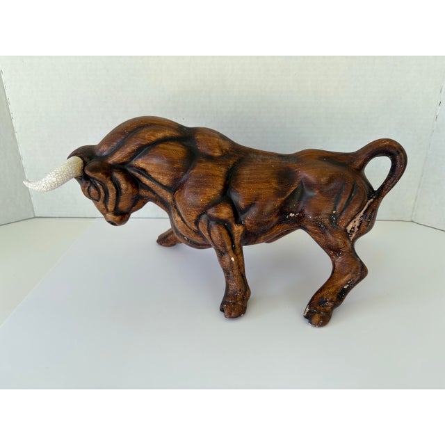 Mid 20th Century Vintage Mid-Century Ceramic Matador & Bull Figurine Set, Spanish Bullfighting Scene, Usa For Sale - Image 5 of 11