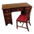 Vintage Solid Wood Desk With Chair For Sale