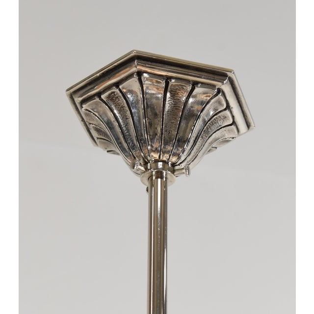 1930s Hettier & Vincent French Art Deco Pendant Light 1930s - A Pair For Sale - Image 5 of 12