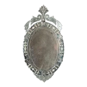 19th Century Italian Venetian Oval Mirror