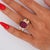 10 Carat Rubellite Tourmaline Diamond 18k Gold Vintage Cocktail Ring, Size 7.75 For Sale - Image 9 of 12