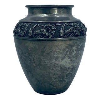 Vintage Metal Vase, 1965 For Sale
