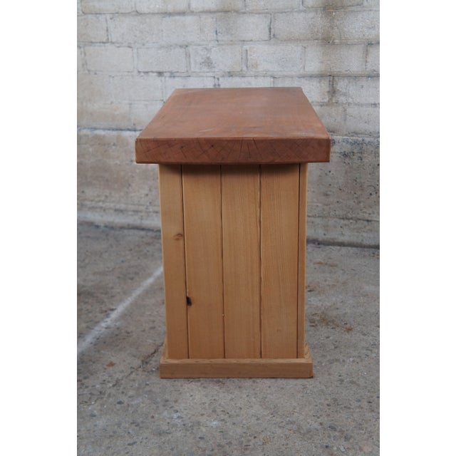 Brown Handmade Arts & Crafts Mahogany Slab Bench Console Side Table For Sale - Image 8 of 12