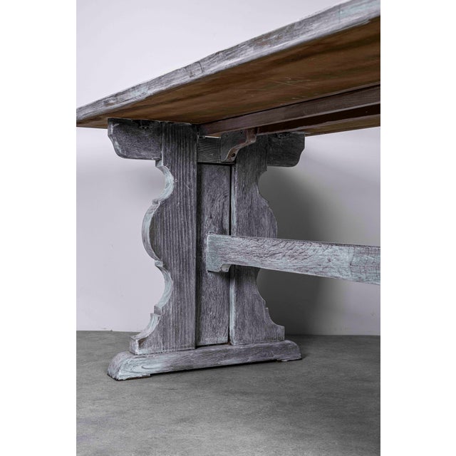Vintage Weathered Rustic Oak Table For Sale - Image 6 of 13